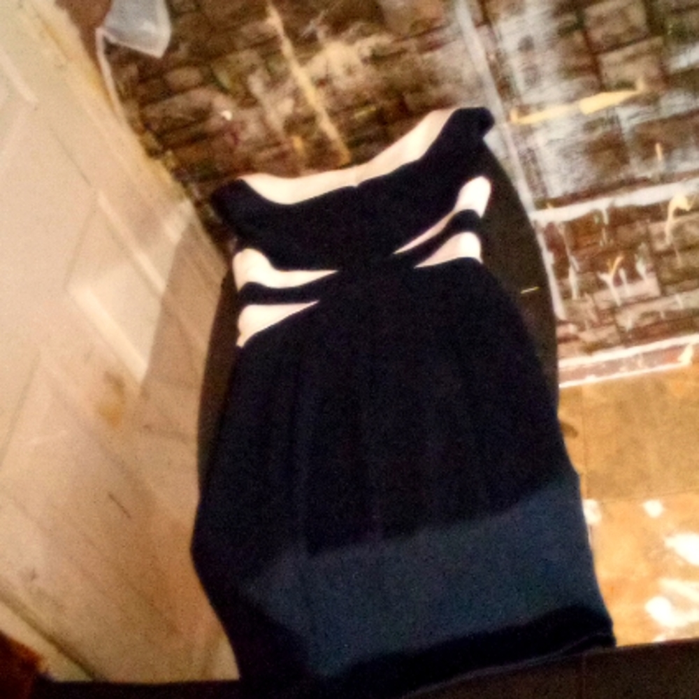 Adorne Patricia Knit Dress; Navy-Size US 6